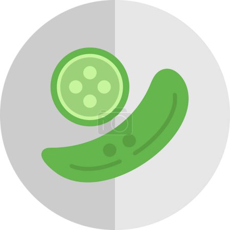 Téléchargez les illustrations : Icône de légumes concombre, illustration simple - en licence libre de droit