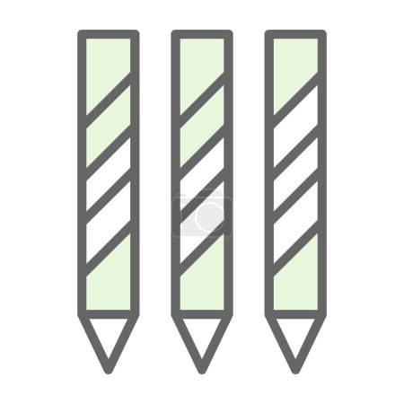 Téléchargez les illustrations : Crayons de couleur. icône web illustration simple - en licence libre de droit