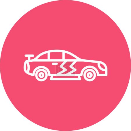 Illustration for Flat Sport  car icon vector illustration  design - Royalty Free Image