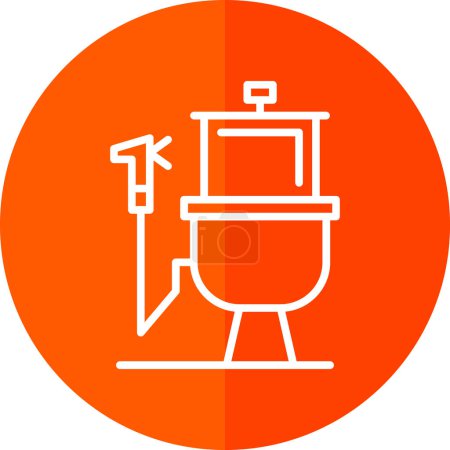 Téléchargez les illustrations : Illustration vectorielle du symbole de toilette - en licence libre de droit