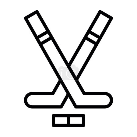Téléchargez les illustrations : Illustration vectorielle de l'icône du hockey moderne - en licence libre de droit