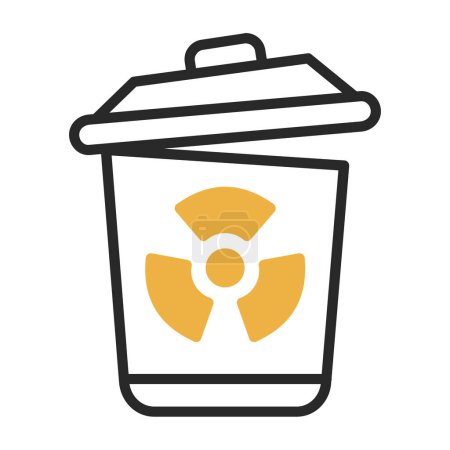 Ilustración de Icono de residuos tóxicos vector ilustración - Imagen libre de derechos