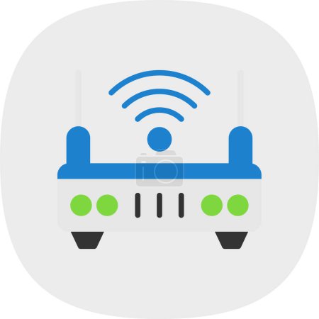 Ilustración de Wifi enrutador de Internet vector ilustración - Imagen libre de derechos