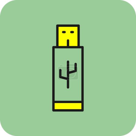 Illustration for Flash drive icon, vector illustration simple design - Royalty Free Image