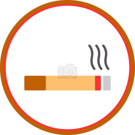 Illustration for Flat smoking Cigarette icon vector illustration - Royalty Free Image