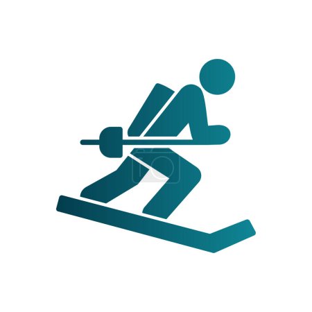 Illustration for Graphic Skiing icon  vector illustration - Royalty Free Image