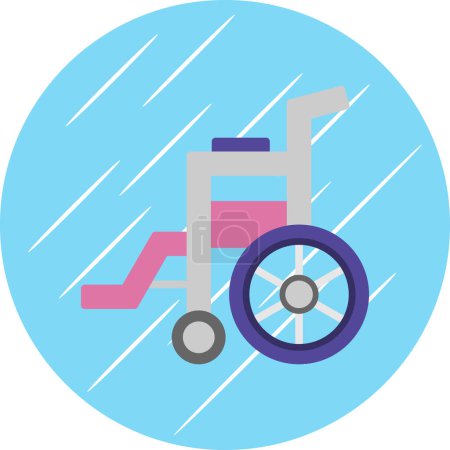 Ilustración de Silla de ruedas icono web, vector de ilustración - Imagen libre de derechos