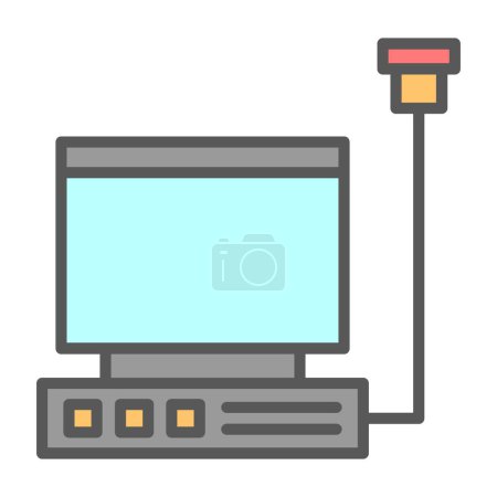 Ultrasound machine icon vector illustration