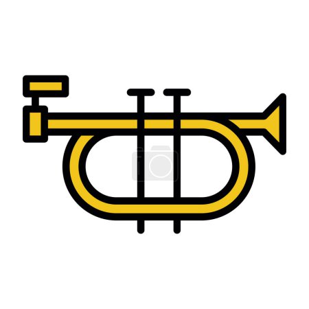 Ilustración de Trompeta. icono web ilustración simple - Imagen libre de derechos
