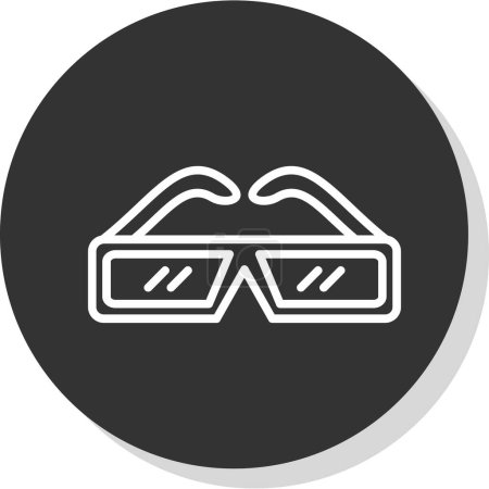 Illustration for 3d glasses. web icon simple illustration - Royalty Free Image