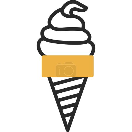 Illustration for Ice cream. web icon simple illustration - Royalty Free Image