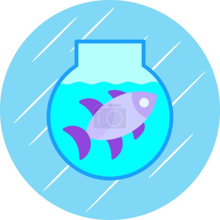 Illustration for Simple Fish bowl icon, vector illustration - Royalty Free Image