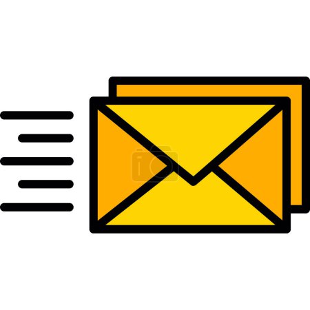Ilustración de Icono de correo electrónico, ilustración vectorial diseño simple - Imagen libre de derechos