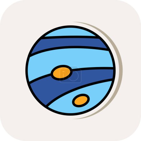 Téléchargez les illustrations : Illustration vectorielle d'icône web Neptune - en licence libre de droit