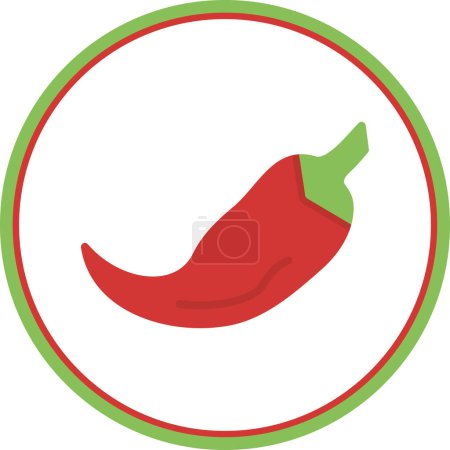 Illustration for Chili pepper icon vector illustration - Royalty Free Image