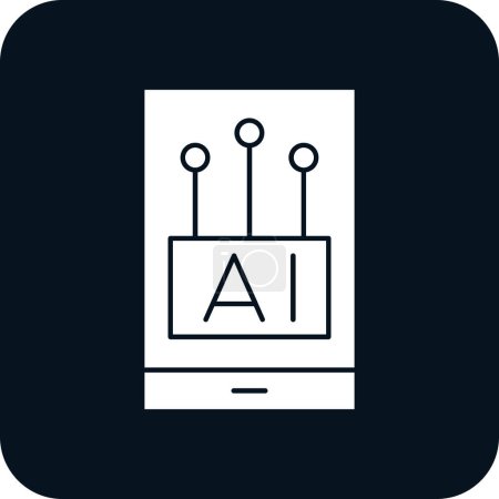 Illustration for Artificial intelligence vector icon - Royalty Free Image