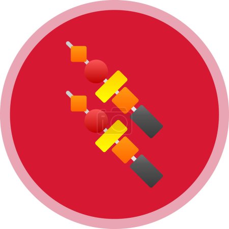 Ilustración de Icono de Kebab vector ilustración - Imagen libre de derechos