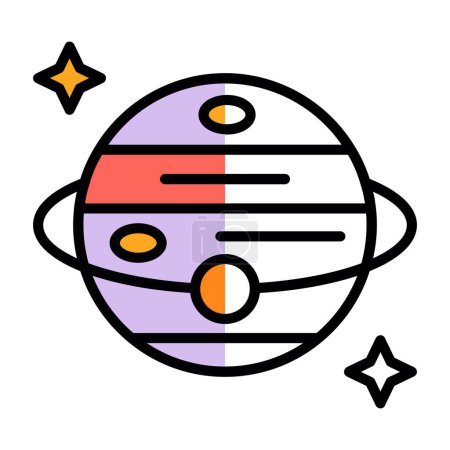 Ilustración de Planeta icono, vector ilustración diseño simple - Imagen libre de derechos