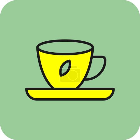 Illustration for Coffee cup. web icon vector illustration - Royalty Free Image