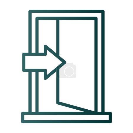 Illustration for Vector illustration of Entrance door sign - Royalty Free Image