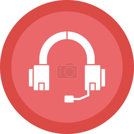Illustration for Headphone icon, vector illustration simple design - Royalty Free Image