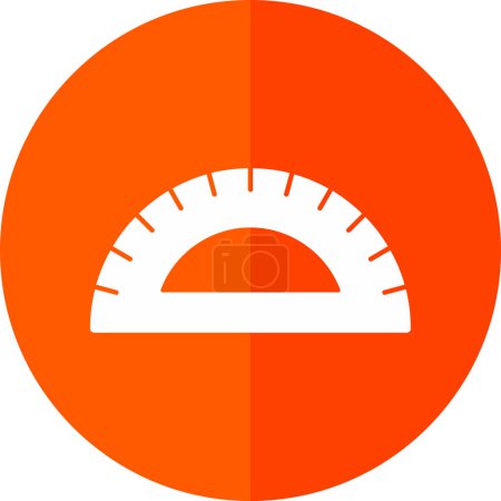 Illustration for Protractor web icon vector illustration - Royalty Free Image