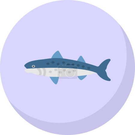 Ilustración de Ilustración del icono de pez caballa vector - Imagen libre de derechos
