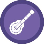 guitar icon. simple illustration of music vector icons for web