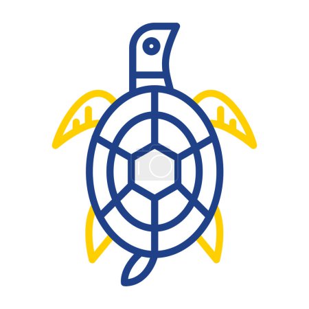 Ilustración de Tortuga vector icono aislado sobre fondo blanco - Imagen libre de derechos