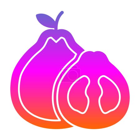 Téléchargez les illustrations : Fruits pomelo. icône vectorielle illustration simple - en licence libre de droit