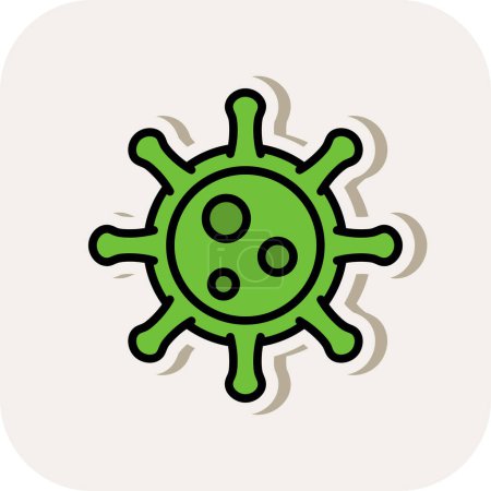 Téléchargez les illustrations : Illustration vectorielle de l'icône du virus Corona - en licence libre de droit