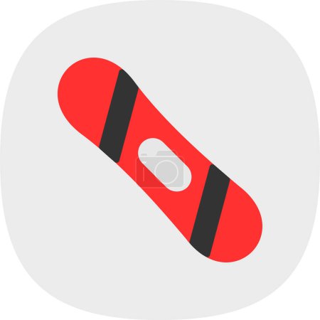 Illustration for Snowboard web icon, vector illustration - Royalty Free Image
