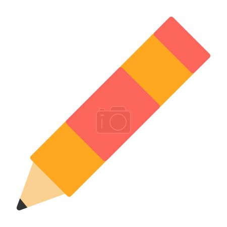 Téléchargez les illustrations : Illustration vectorielle icône crayon - en licence libre de droit