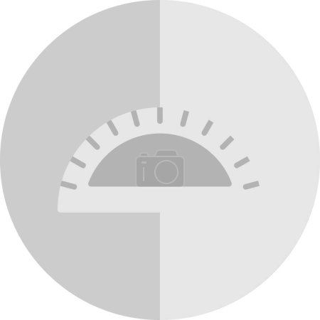 Illustration for Protractor web icon vector illustration - Royalty Free Image