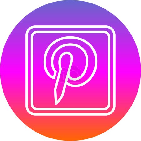 Pinterest logo. web simple illustration