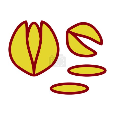 Illustration for Pistachio nuts. web icon simple illustration - Royalty Free Image