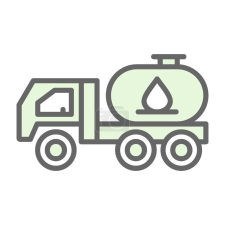 Illustration for Tanker truck web icon simple illustration - Royalty Free Image