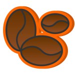 vector illustration of coffee beans icon                        