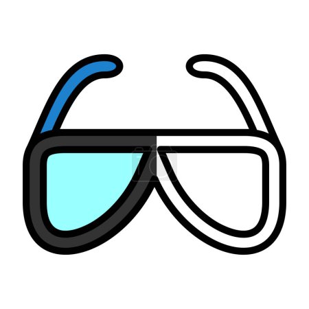 Illustration for Goggles. web icon simple illustration - Royalty Free Image