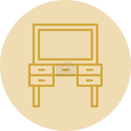Dressing Table web icon simple illustration 