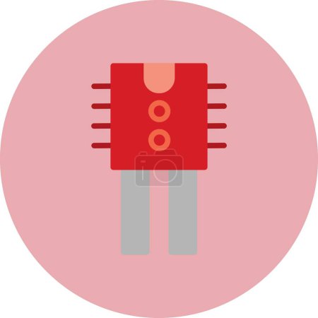 Téléchargez les illustrations : Transistor Flat Circle Vector Icon Design - en licence libre de droit