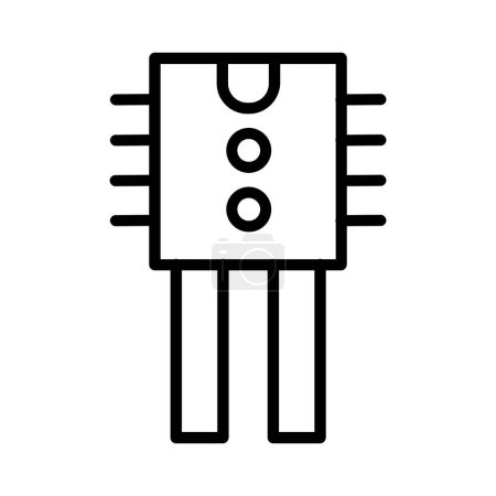 Téléchargez les illustrations : Conception d'icône vectorielle de transistor - en licence libre de droit