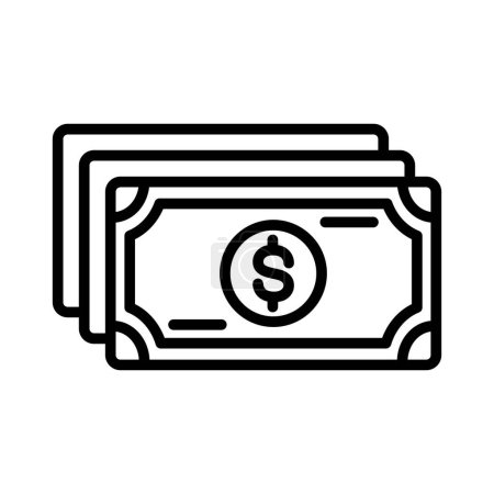 Illustration for Cash Vector Icon Design - Royalty Free Image