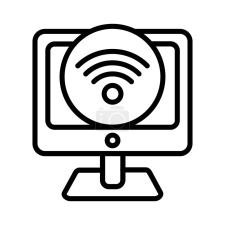 Illustration for Wifi Signal Vector Icon Design - Royalty Free Image