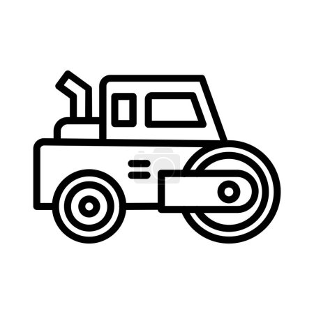 Téléchargez les illustrations : Road Roller Vector Icon Design - en licence libre de droit