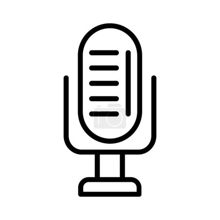 Illustration for Microphone Vector Icon Design - Royalty Free Image
