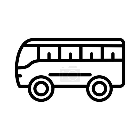 Téléchargez les illustrations : Conception d'icône vectorielle de bus - en licence libre de droit