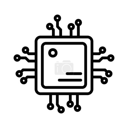 Ilustración de Diseño del icono del vector de Cpu - Imagen libre de derechos