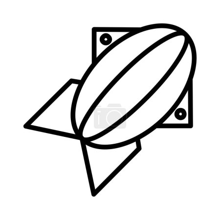Blimp Vector Icon Design