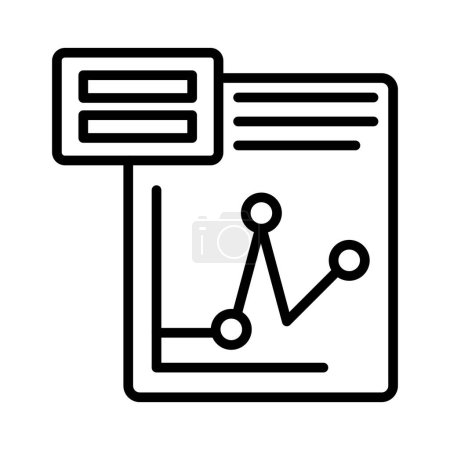 Illustration for Line Chart Vector Icon Design - Royalty Free Image